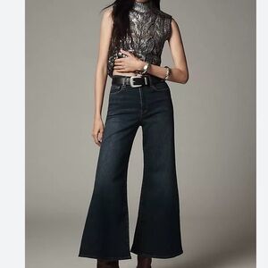 Frame Le Palazzo Crop Flared Dark Blue Jeans size 27